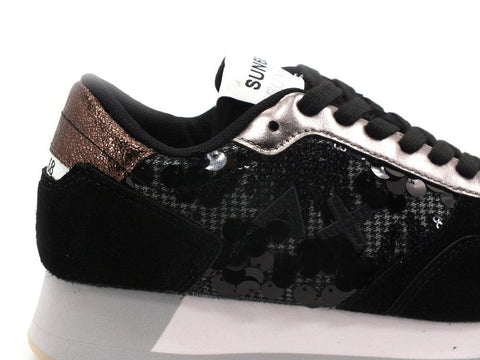 SUN68 Kate Pailettes Sneaker Running Pizzo Nero Z41217 - Sandrini Calzature e Abbigliamento