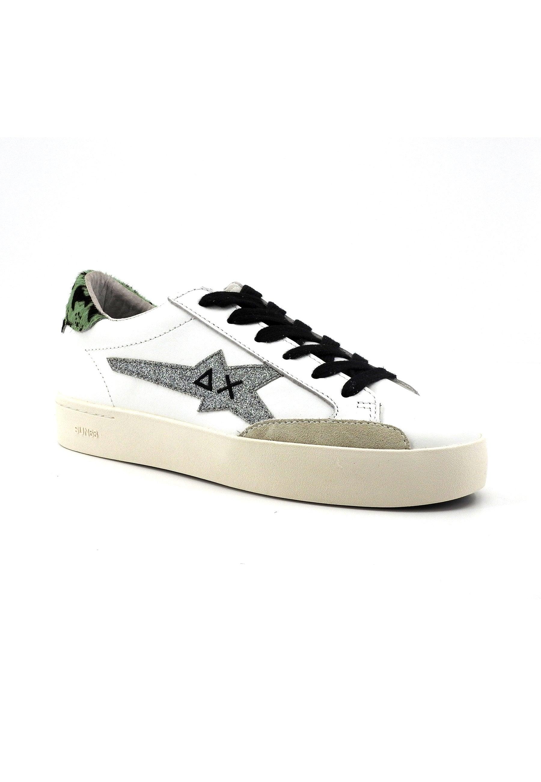 SUN68 Katy Sneaker Donna Bianco Argento Z43221 - Sandrini Calzature e Abbigliamento