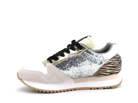SUN68 Kelly Glitter Body Sneaker Animalier Argento Z41211 - Sandrini Calzature e Abbigliamento