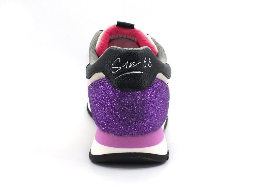 SUN68 Kelly Glitter Top Sneaker Violet Bianco Panna Z41210 - Sandrini Calzature e Abbigliamento