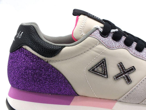 SUN68 Kelly Glitter Top Sneaker Violet Bianco Panna Z41210 - Sandrini Calzature e Abbigliamento