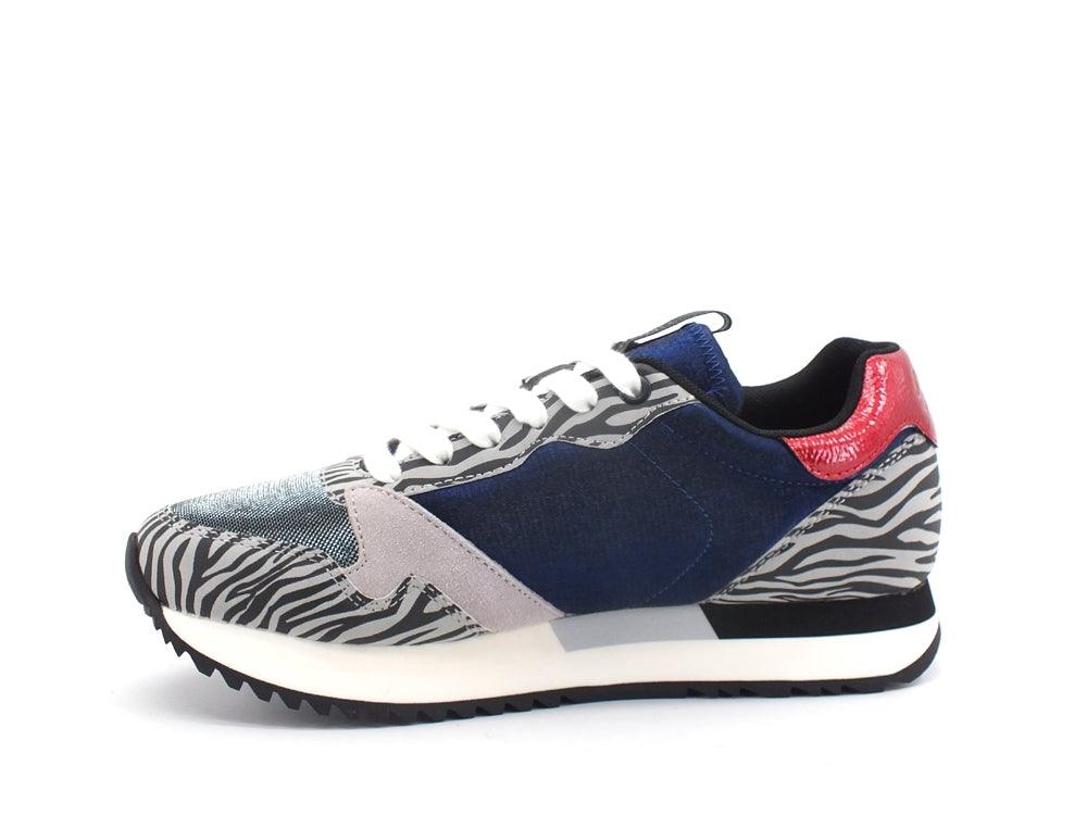 SUN68 Kelly Into The Jungle Sneaker Leopard Navy Blue Z41212 - Sandrini Calzature e Abbigliamento
