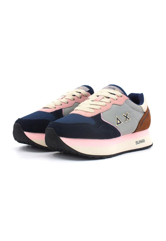 SUN68 Kelly Multicolor Sneaker Donna Grigio Medio Blue Z43219 - Sandrini Calzature e Abbigliamento