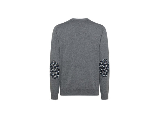 SUN68 Maglione Girocollo Taschino Fantasia Grigio Medio K41113 - Sandrini Calzature e Abbigliamento