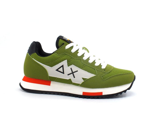 SUN68 Niki Solid Nylon Sneaker Running Oliva Z41116 - Sandrini Calzature e Abbigliamento