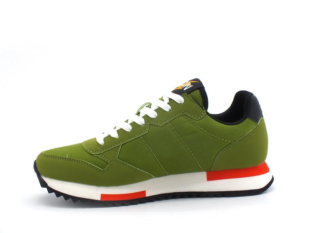 SUN68 Niki Solid Nylon Sneaker Running Oliva Z41116 - Sandrini Calzature e Abbigliamento