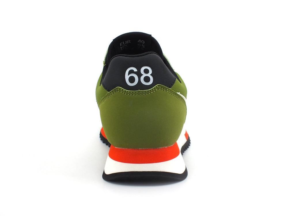 SUN68 Niki Solid Nylon Sneaker Running Oliva Z41116 - Sandrini Calzature e Abbigliamento