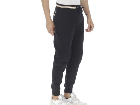 SUN68 Pantalone Lungo Tuta Polsino Banda Nero F41139 - Sandrini Calzature e Abbigliamento