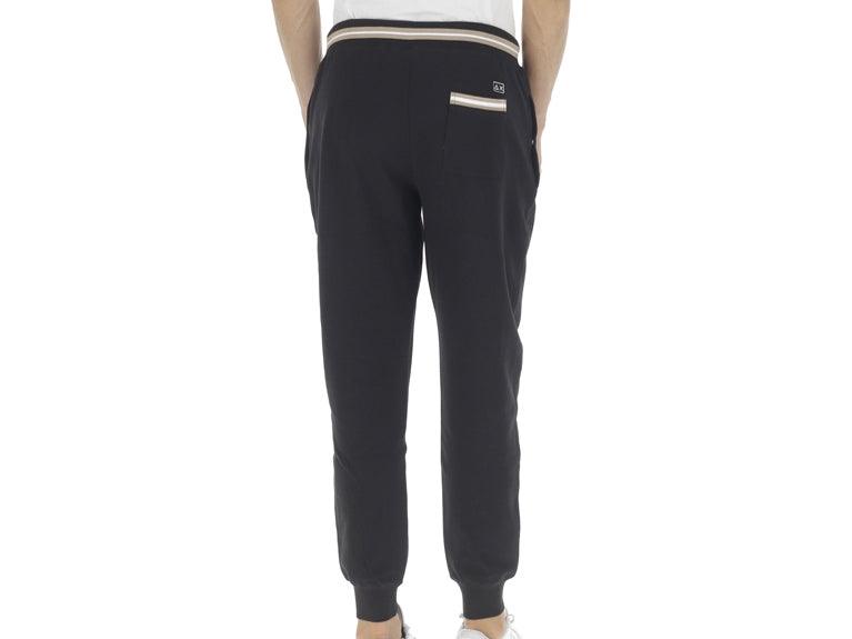 SUN68 Pantalone Lungo Tuta Polsino Banda Nero F41139 - Sandrini Calzature e Abbigliamento