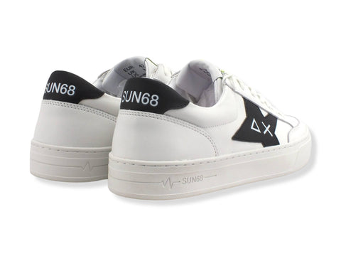 SUN68 Skate Sneaker Bianco Nero Z32125BR - Sandrini Calzature e Abbigliamento