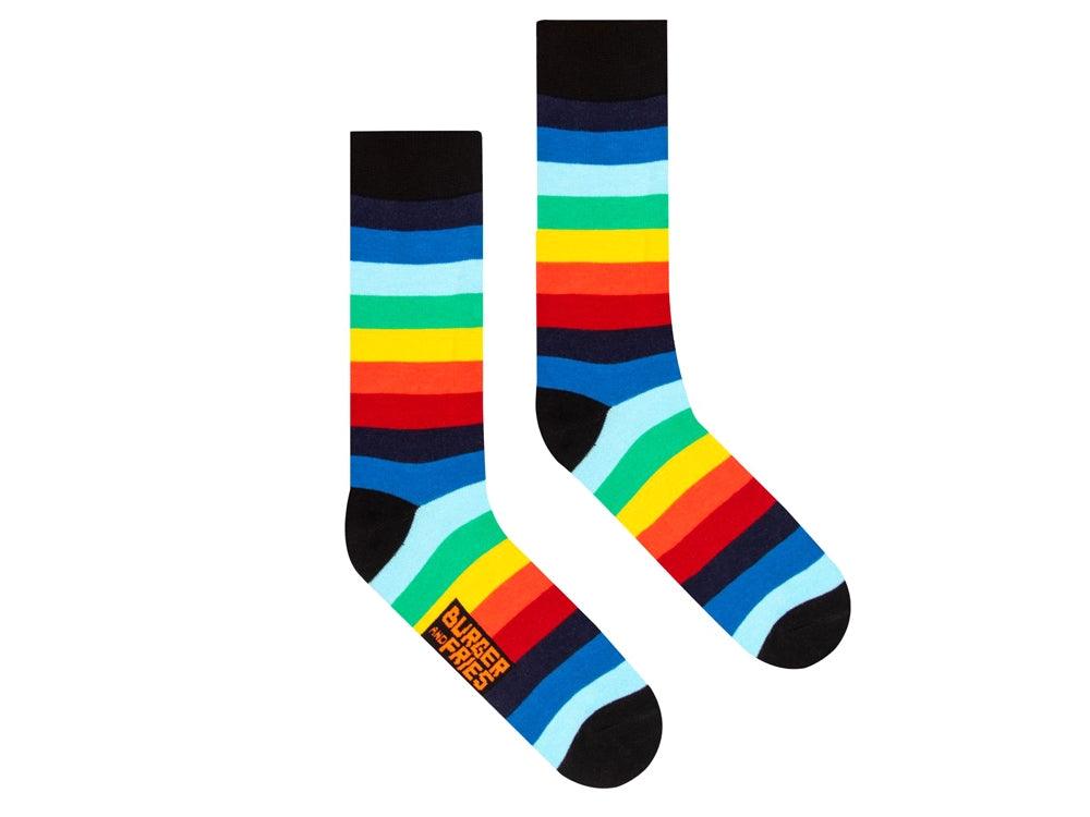 SUN68 Socks Burger And Fries Calzini Stripes Multi BF1003 - Sandrini Calzature e Abbigliamento
