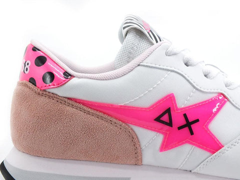 SUN68 Stargirl Back Pois Sneaker Leopard Bianco Fuxia Z32213 - Sandrini Calzature e Abbigliamento