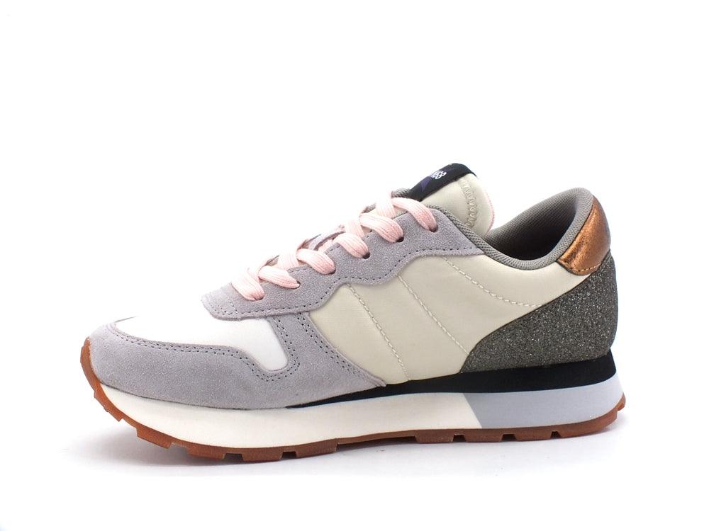 SUN68 Stargirl Glitter Sneaker Running Bianco Panna Z41207 - Sandrini Calzature e Abbigliamento