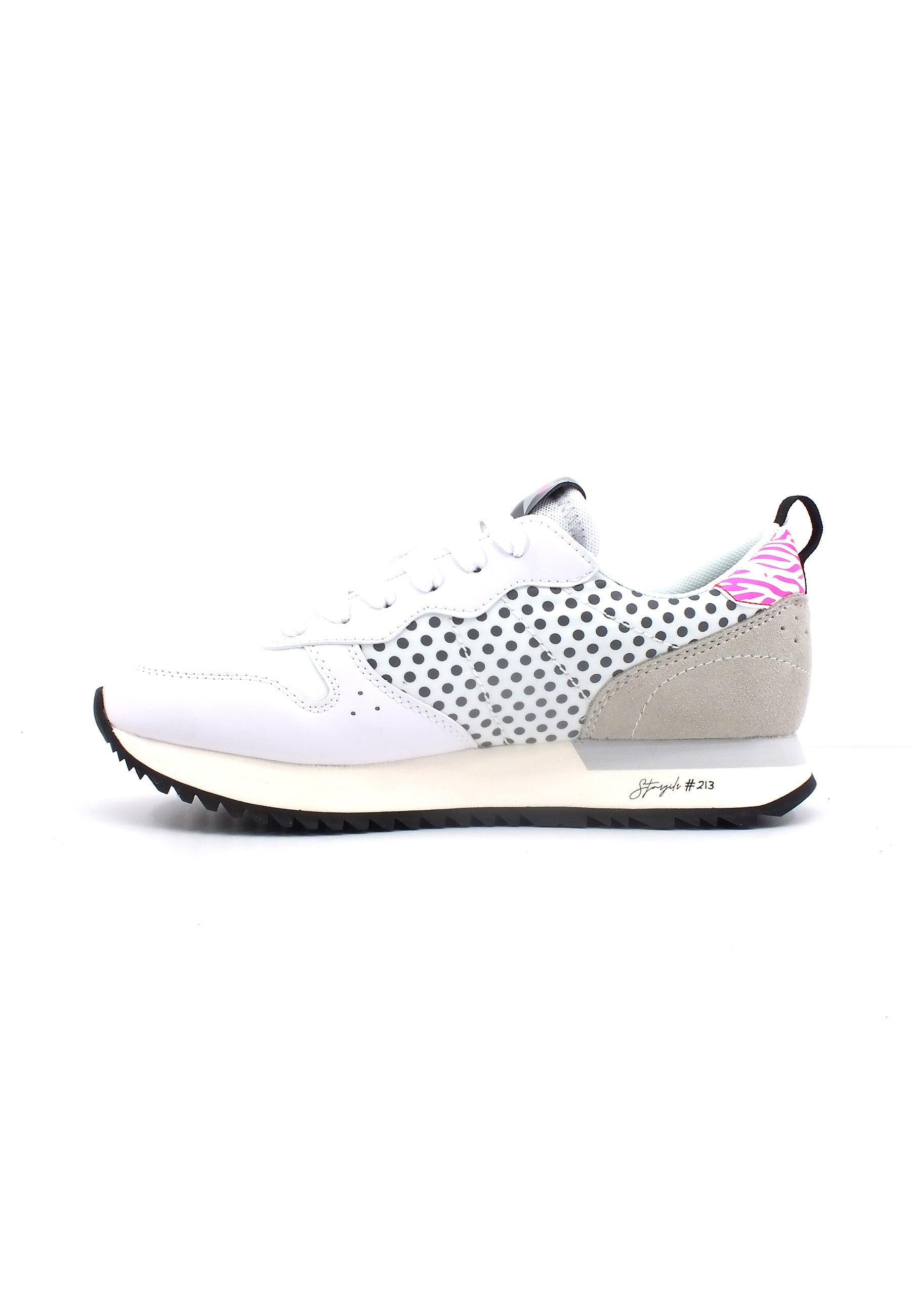 SUN68 Stargirl Trasparent Sneaker Donna Bianco Fuxia Z33213 - Sandrini Calzature e Abbigliamento