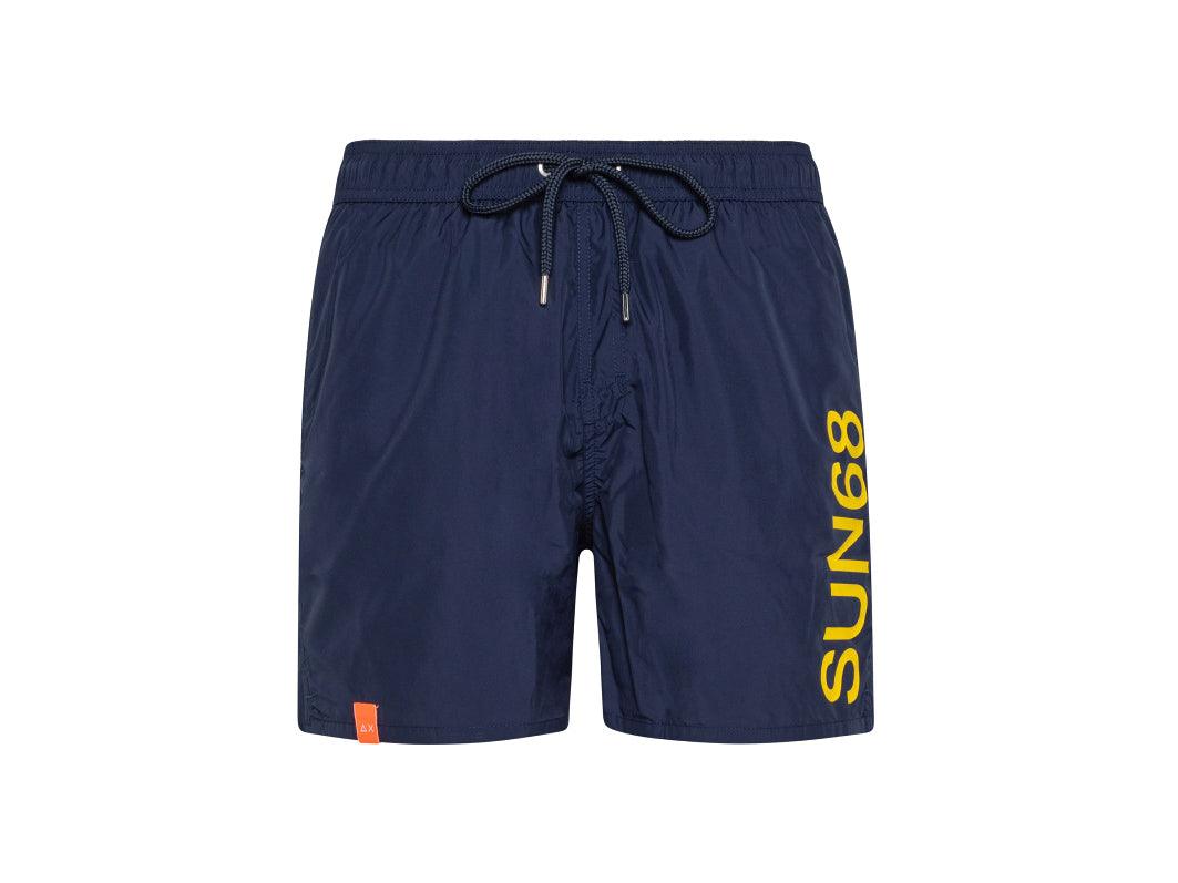 SUN68 Swim Pant Macro Logo Costume Navy Blue H32103 - Sandrini Calzature e Abbigliamento