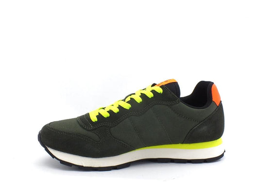 SUN68 Tom Fluo Nylon Sneaker Running Militare Scuro Z41102 - Sandrini Calzature e Abbigliamento