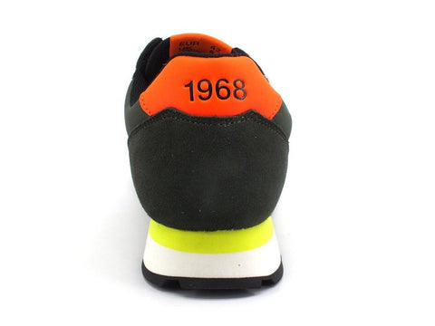 SUN68 Tom Fluo Nylon Sneaker Running Militare Scuro Z41102 - Sandrini Calzature e Abbigliamento