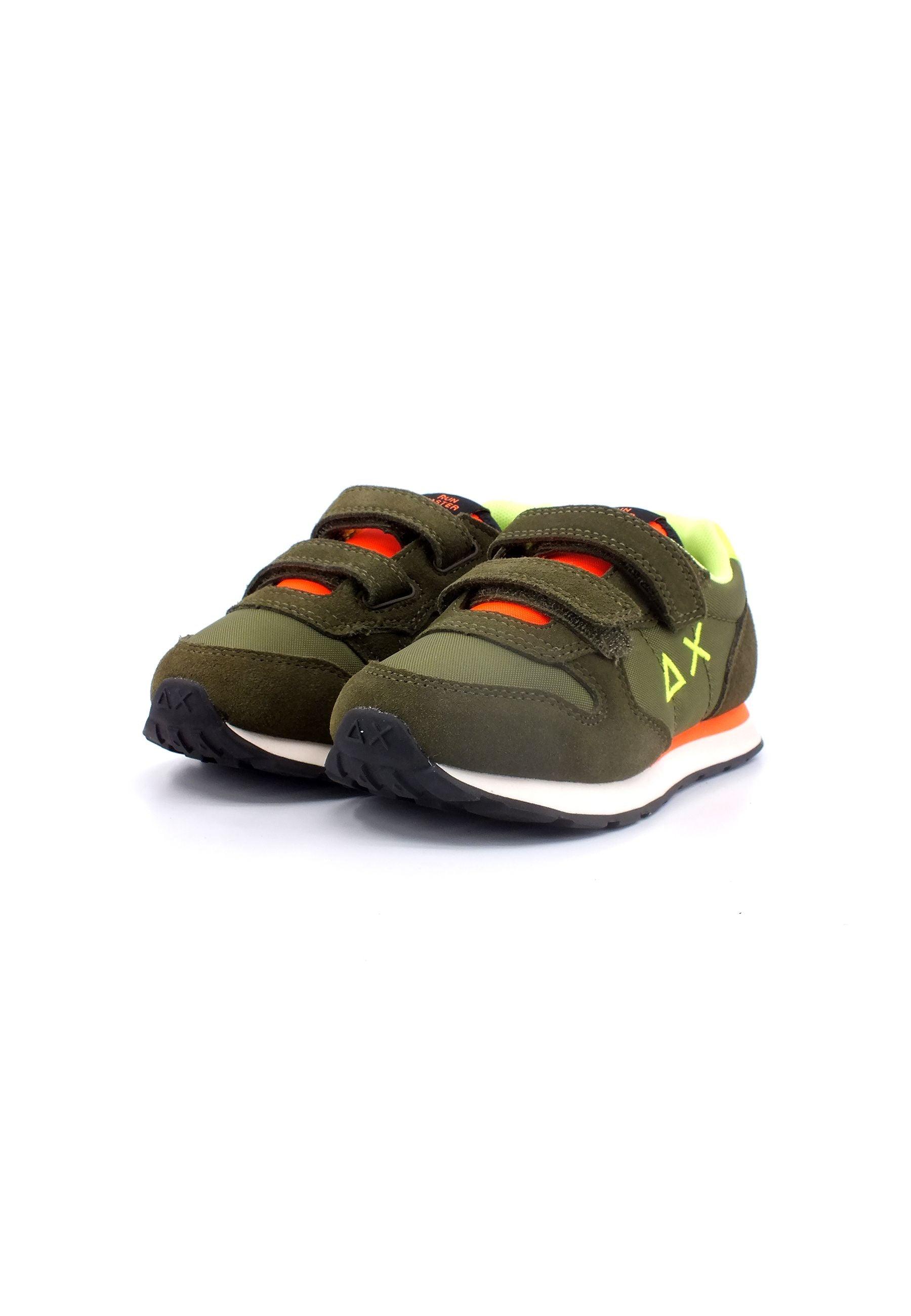 SUN68 Tom Fluo Sneaker Bambino Verde Militare Z33302B - Sandrini Calzature e Abbigliamento