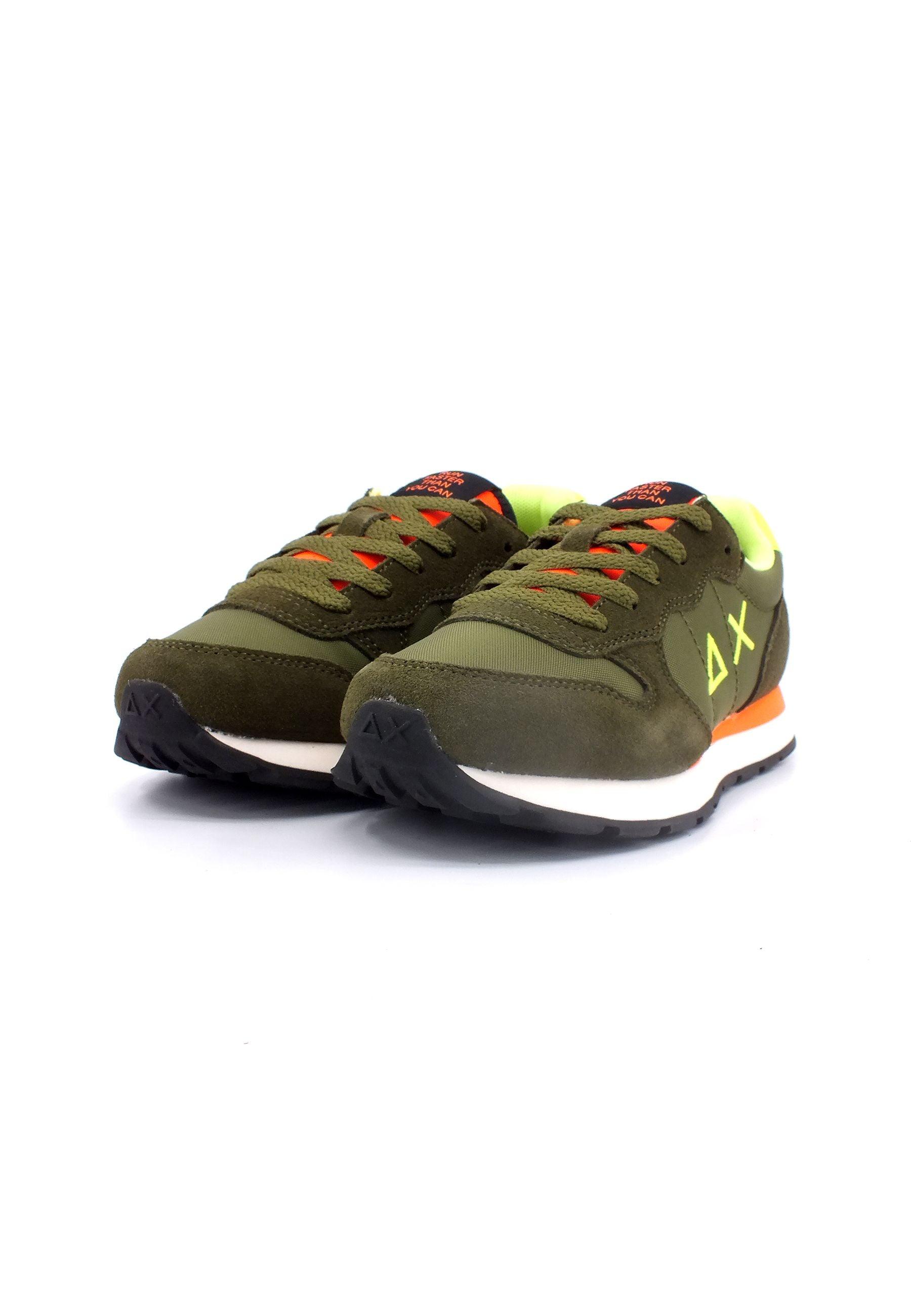 SUN68 Tom Fluo Sneaker Bambino Verde Militare Z33302T - Sandrini Calzature e Abbigliamento