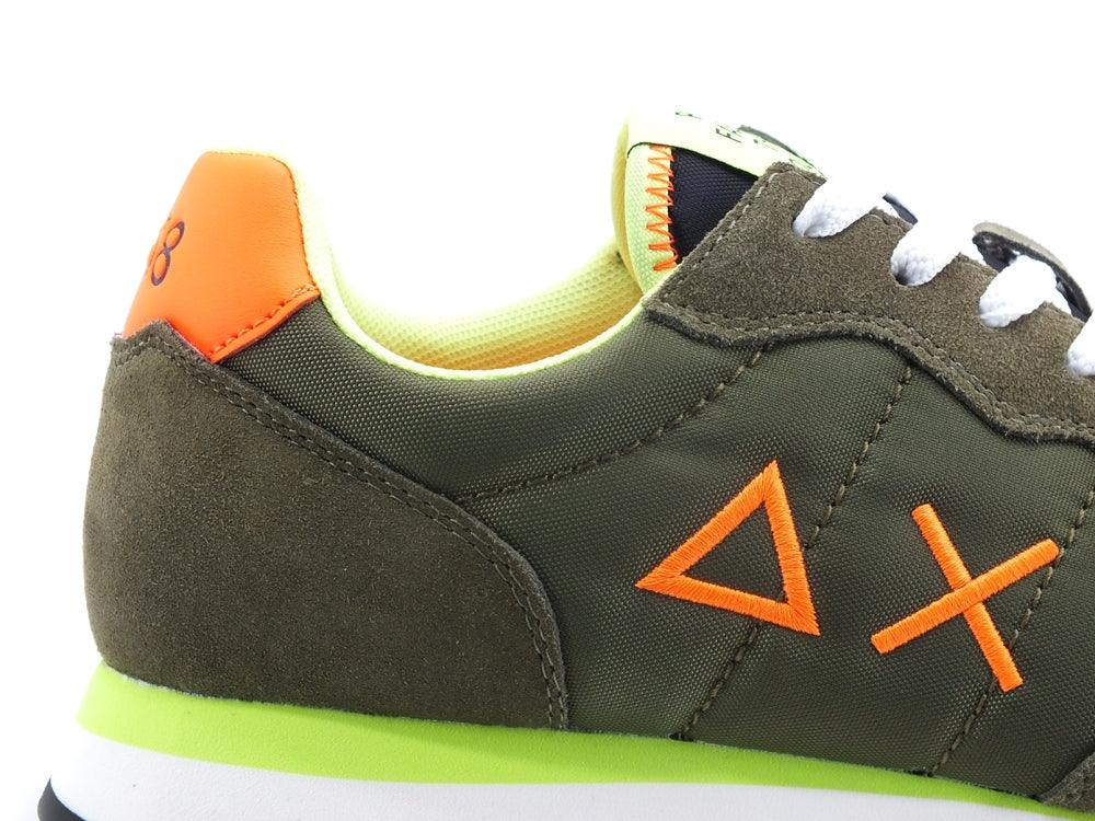 SUN68 Tom Fluo Sneaker Running Green Militare Z32102 - Sandrini Calzature e Abbigliamento