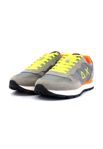 SUN68 Tom Solid Fluo Sneaker Uomo Grigio Medio Z33102 - Sandrini Calzature e Abbigliamento