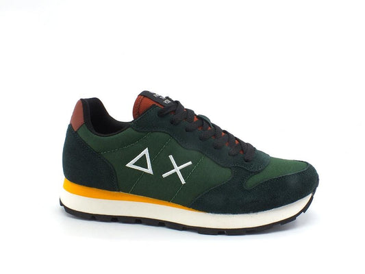 SUN68 Tom Solid Nylon Sneaker Running Verde Scuro Z41101 - Sandrini Calzature e Abbigliamento