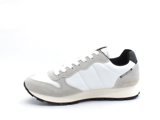 SUN68 Tom Suede Sneaker Running Bianco Panna Z41104 - Sandrini Calzature e Abbigliamento