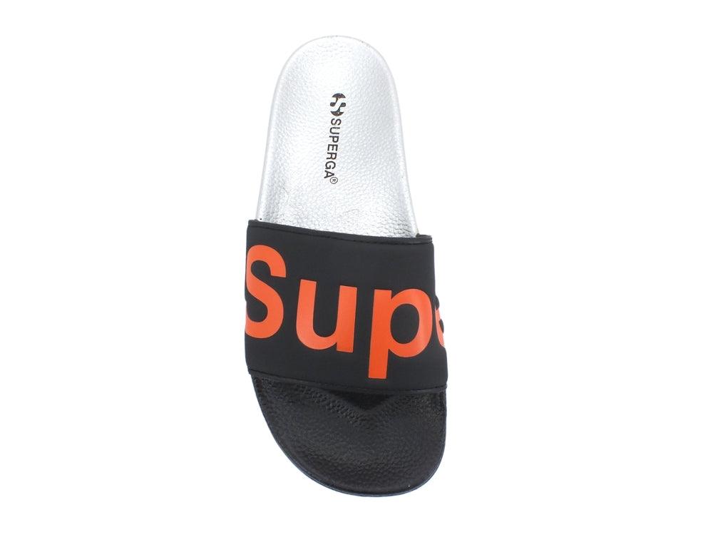 SUPERGA 1908-PUU Ciabatta Silver Black Orange S111I3W - Sandrini Calzature e Abbigliamento