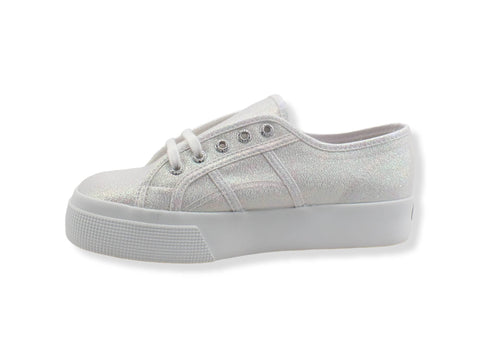 SUPERGA 2730 Lame Platform Sneaker Donna Silver Iridescent S2116UW - Sandrini Calzature e Abbigliamento