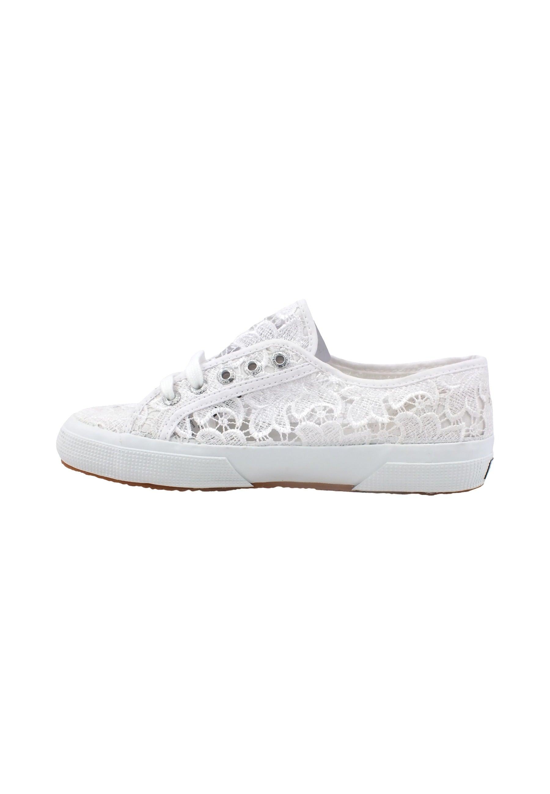 SUPERGA 2750 Macrame Pizzo Sneaker Donna White S81219W - Sandrini Calzature e Abbigliamento