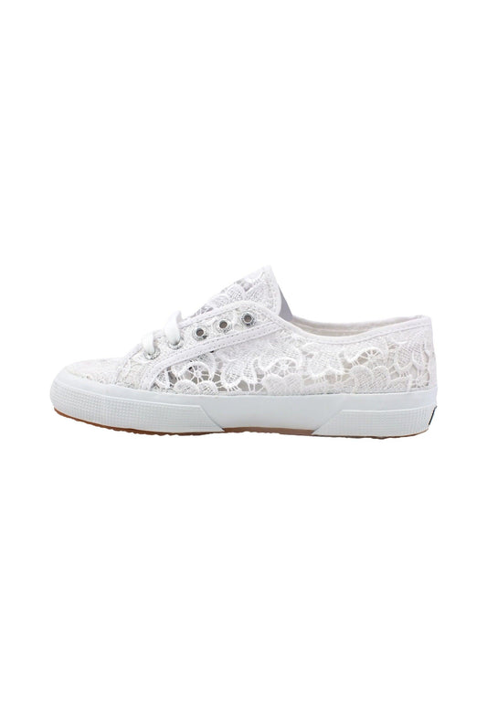 SUPERGA 2750 Macrame Pizzo Sneaker Donna White S81219W - Sandrini Calzature e Abbigliamento