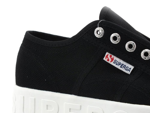 SUPERGA 2790 3D Lettering Sneaker Platform Donna Black S71183W - Sandrini Calzature e Abbigliamento