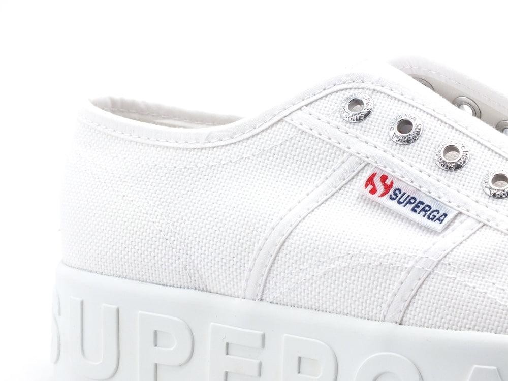 SUPERGA 2790 3D Lettering Sneaker Platform Donna White S71183W - Sandrini Calzature e Abbigliamento