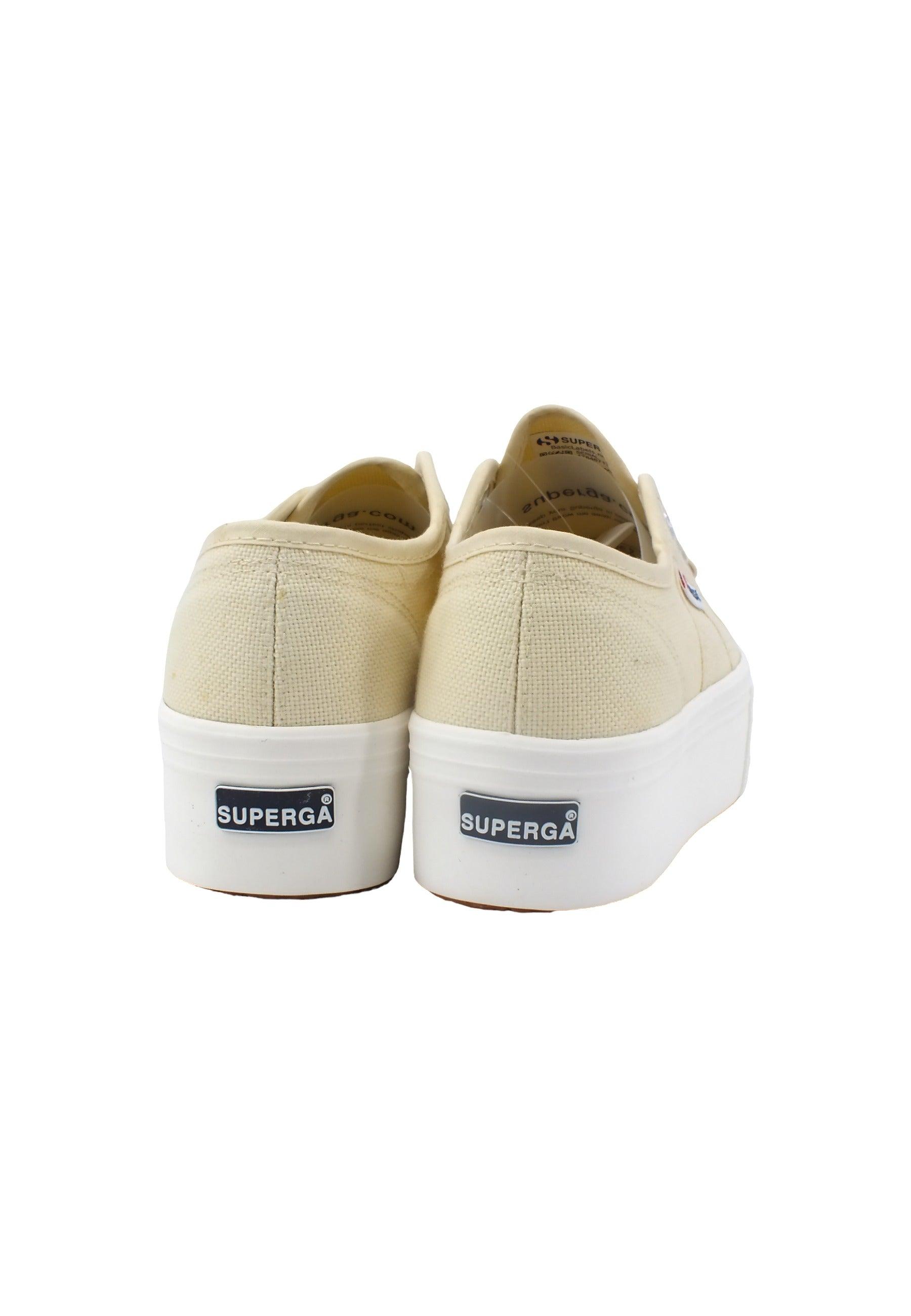 SUPERGA 2790 Platform Sneaker Donna Beige Eggshell S9111LW - Sandrini Calzature e Abbigliamento