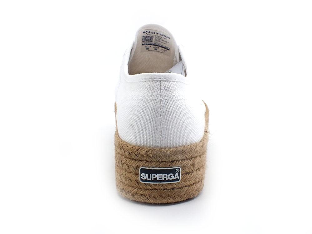 SUPERGA 2790 Rope Wedge Sneaker Platform Corda White S51186W - Sandrini Calzature e Abbigliamento