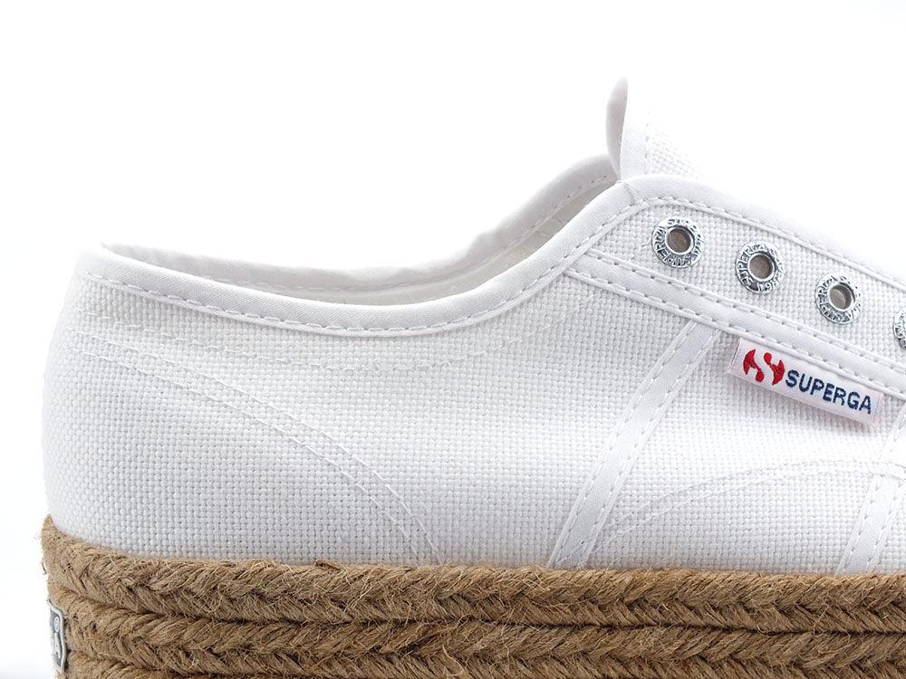 SUPERGA 2790 Rope Wedge Sneaker Platform Corda White S51186W - Sandrini Calzature e Abbigliamento