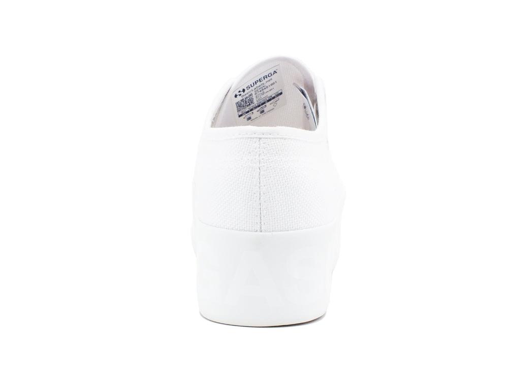 SUPERGA 2790 Shiny Printed Platform Sneaker Donna White S71161W - Sandrini Calzature e Abbigliamento