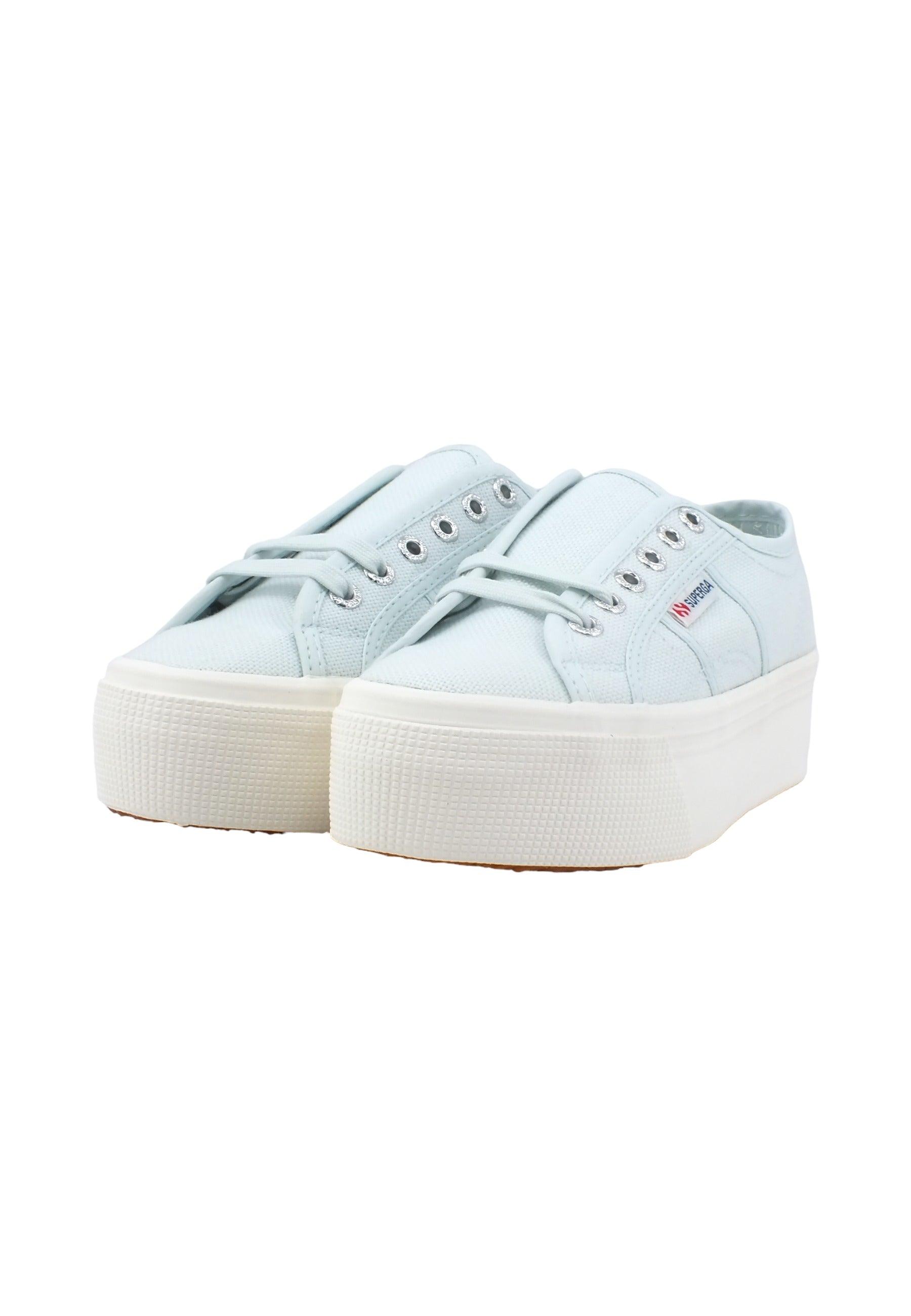 SUPERGA 2790 Sneaker Platform Donna Azure Ice Avorio S9111LW - Sandrini Calzature e Abbigliamento