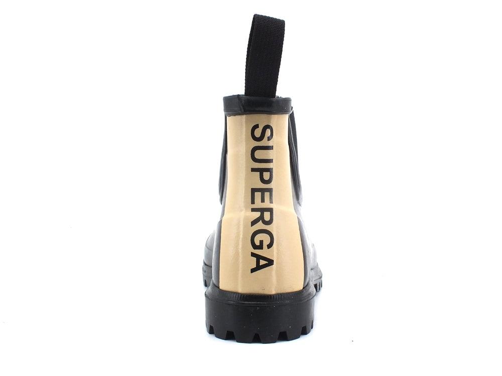 SUPERGA 798 Rubber Boots Mid Lettering Stivaletto Elastici Black S00G7Z0 - Sandrini Calzature e Abbigliamento