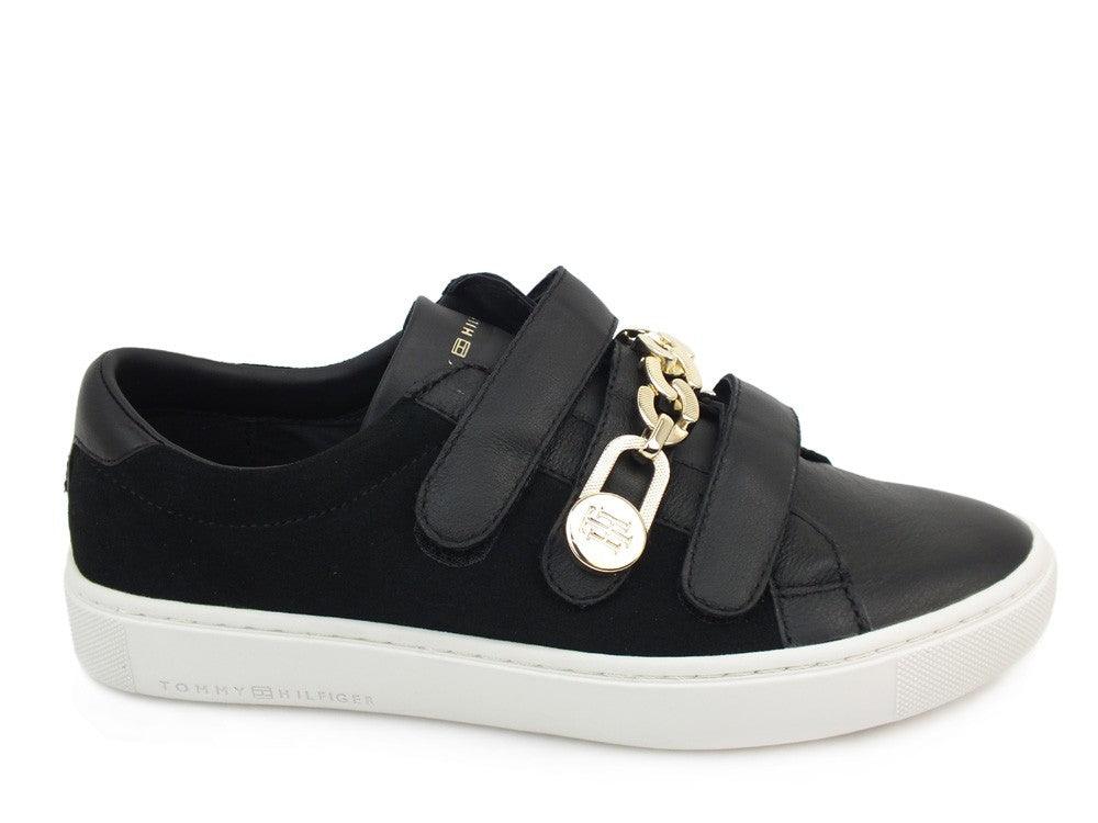 TOMMY H. Tommy Chain Strap Black FW0FW03223 - Sandrini Calzature e Abbigliamento