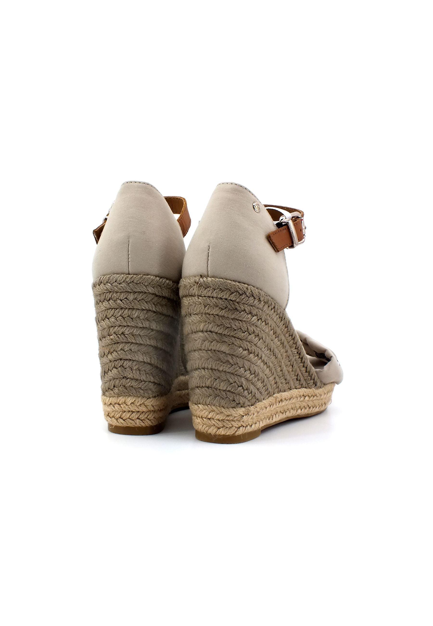 TOMMY HILFIGER Basic Open Sandalo Zeppa Donna Stone FW0FW04784 - Sandrini Calzature e Abbigliamento