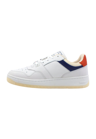 TOMMY HILFIGER Basket Premium Sneaker Uomo Red White EM0EM01216 - Sandrini Calzature e Abbigliamento