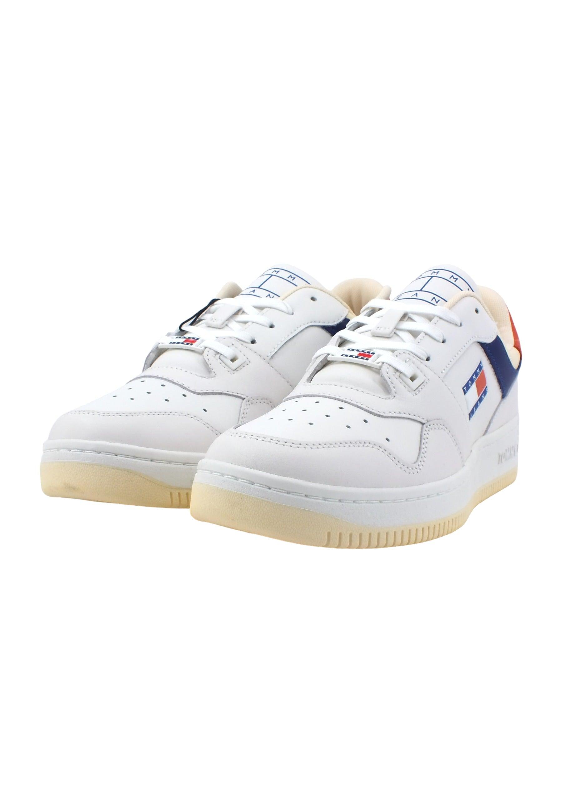 TOMMY HILFIGER Basket Premium Sneaker Uomo Red White EM0EM01216 - Sandrini Calzature e Abbigliamento