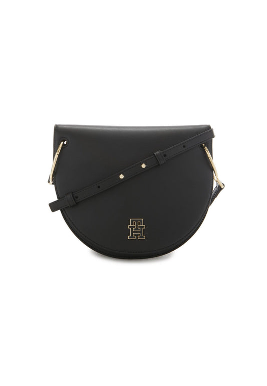 TOMMY HILFIGER Chic Saddle Borsa Tracolla Black AW0AW14862 - Sandrini Calzature e Abbigliamento