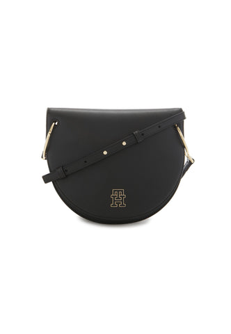 TOMMY HILFIGER Chic Saddle Borsa Tracolla Black AW0AW14862 - Sandrini Calzature e Abbigliamento