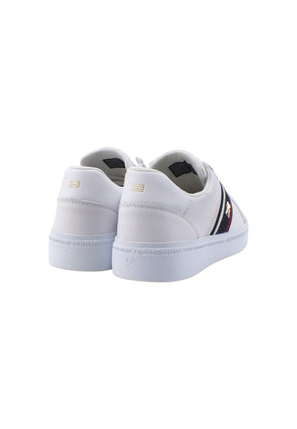 TOMMY HILFIGER Corp Webbing Sneaker Donna White FW0FW07379 - Sandrini Calzature e Abbigliamento