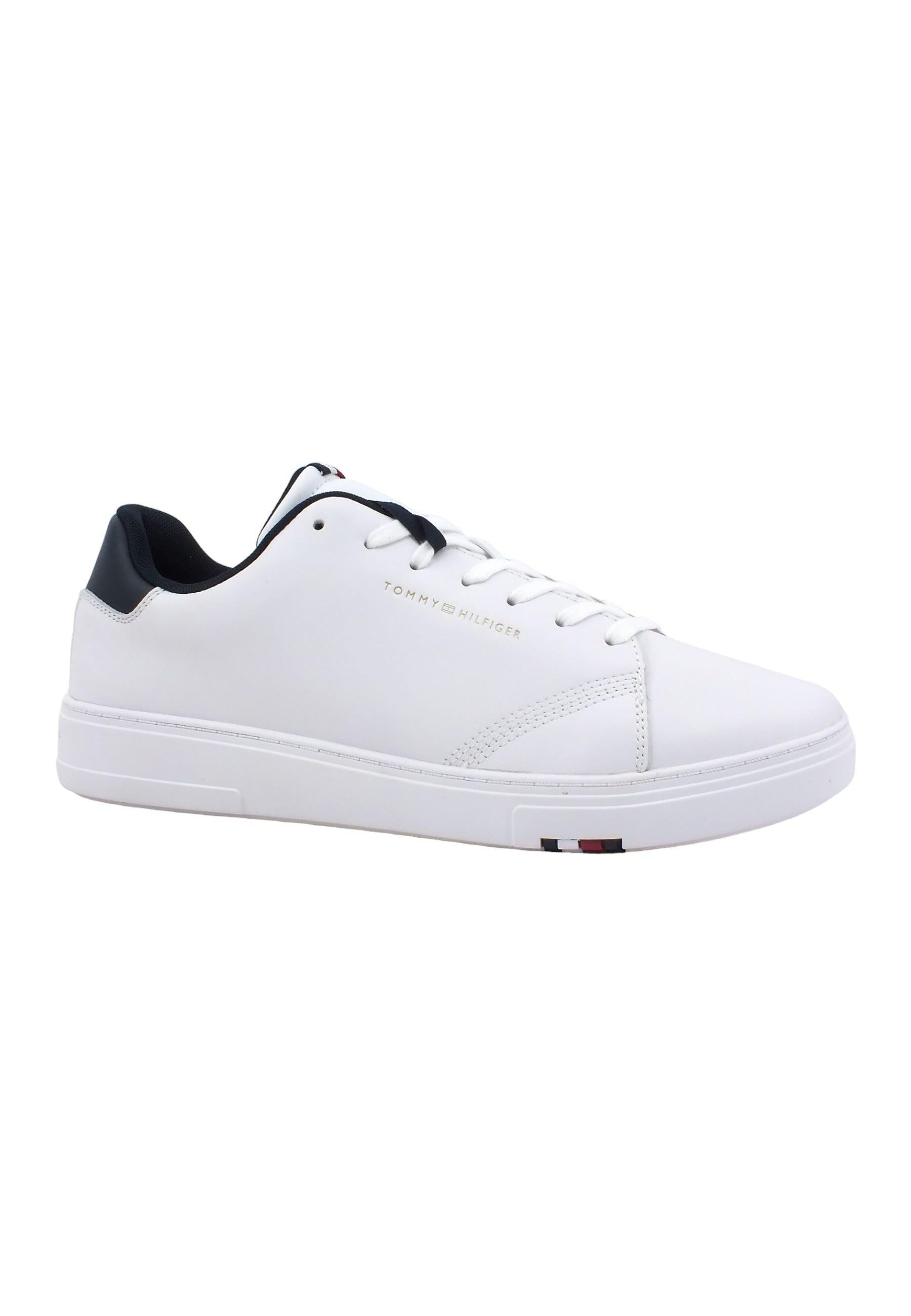 TOMMY HILFIGER Elevated Sneaker Uomo White FM0FM04487 - Sandrini Calzature e Abbigliamento