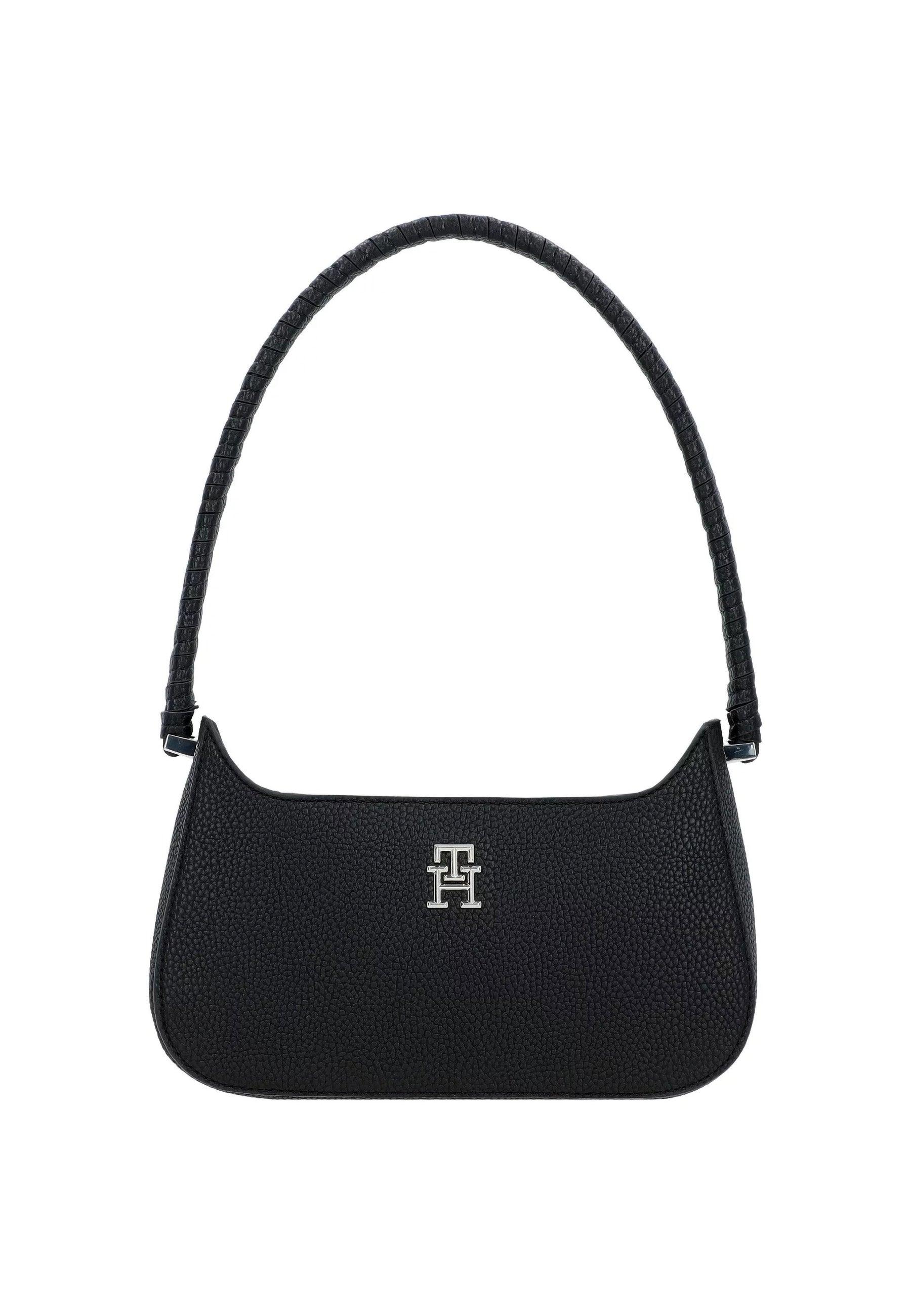 TOMMY HILFIGER Emblem Borsa Shoulder Black AW0AW14878 - Sandrini Calzature e Abbigliamento