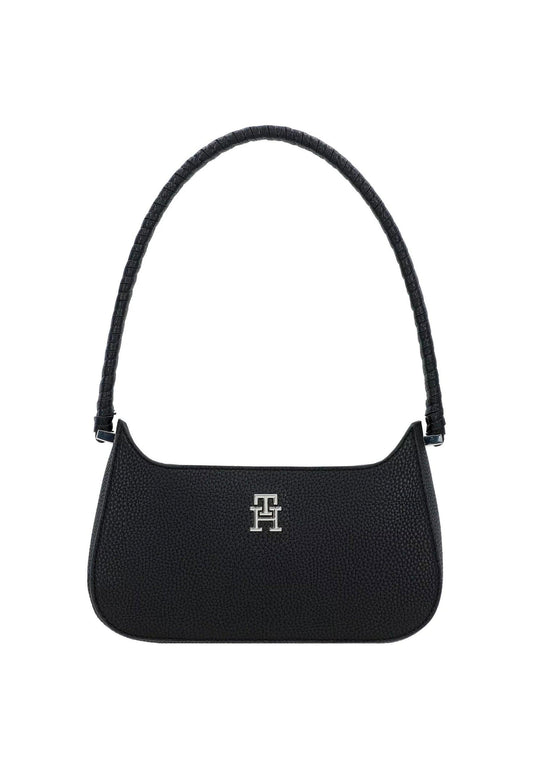 TOMMY HILFIGER Emblem Borsa Shoulder Black AW0AW14878 - Sandrini Calzature e Abbigliamento