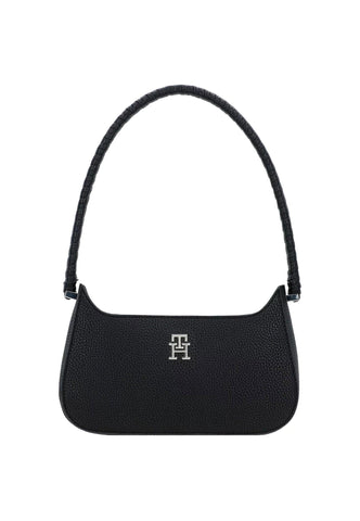 TOMMY HILFIGER Emblem Borsa Shoulder Black AW0AW14878 - Sandrini Calzature e Abbigliamento